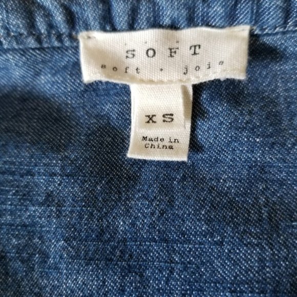 Soft Joie Chambray Long Sleeve Button Down Top XS - Picture 8 of 8